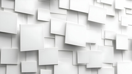 Abstract White Geometric Pattern - 3D Rendering