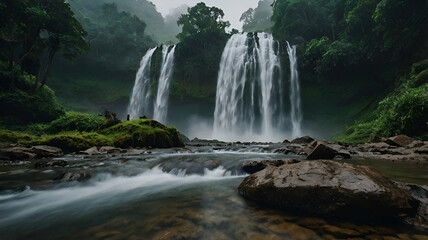 Obraz premium waterfall in the forest