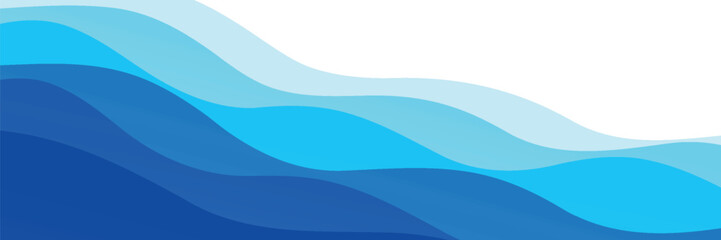 Sea waves layered vector background illustration and sea beach