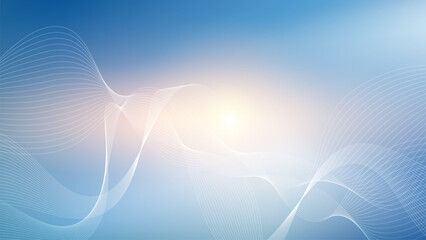 White background gradient abstract. Wavy line minimalism vector illustration