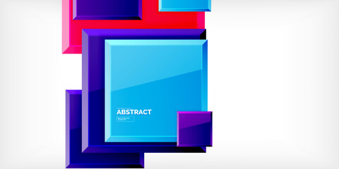 Shiny glossy metallic or plastic square design background. Vector Illustration For Wallpaper, Banner, Background, Card, Book Illustration, landing page