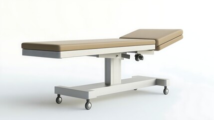 empty medical table isolated on a white background