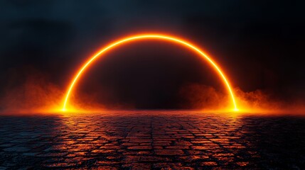 Glowing Circular Technology Interface