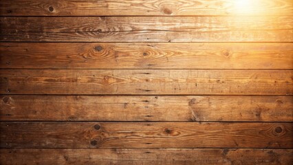 Naklejka premium Rustic Wooden Planks Background Texture with Warm Light