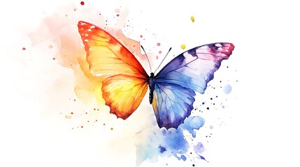 Colorful Watercolor Butterfly