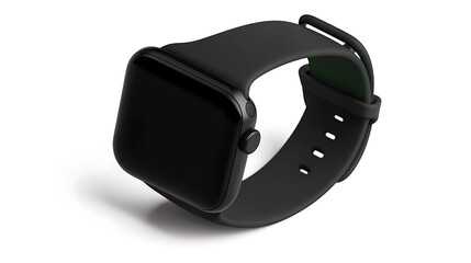 Fototapeta premium sleek black smartwatch with modern design, perfect for fitness tracking and notifications. Ideal for tech enthusiasts and active lifestyles
