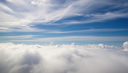 the clouds on a sunny day