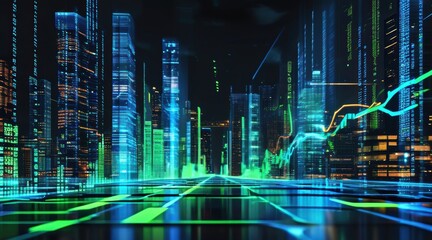 Digital Network & Financial Data Backdrop