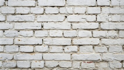 Fototapeta premium Whitewashed Brick Wall Texture A Detailed Close-Up View