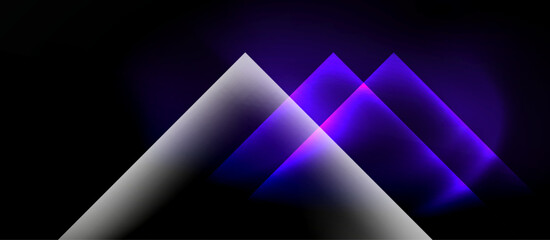 Dark neon colors with glass square shapes