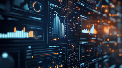 Analytics icons embedded in a reporting software interface, helping users interpret performance data easily