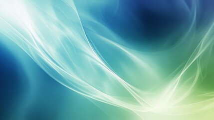 A smooth blend of blue and green hues creating an ethereal, flowing abstract background.