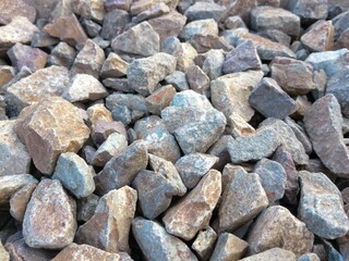 Rocks near the train tracks