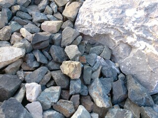 Rocks near the train tracks