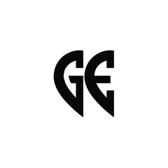 GE monogram logo design letter text name symbol monochrome logotype alphabet character simple logo