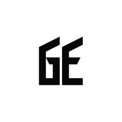 GE monogram logo design letter text name symbol monochrome logotype alphabet character simple logo