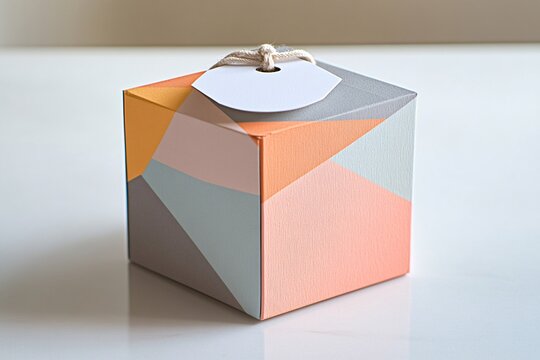 Geometric Gift Box with Pastel Colors