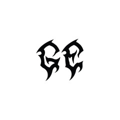 GE monogram logo design letter text name symbol monochrome logotype alphabet character simple logo