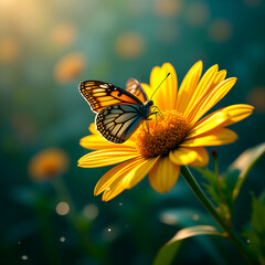 Obraz premium butterfly on flower7