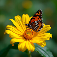 Obraz premium butterfly on flower4