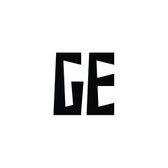 GE monogram logo design letter text name symbol monochrome logotype alphabet character simple logo