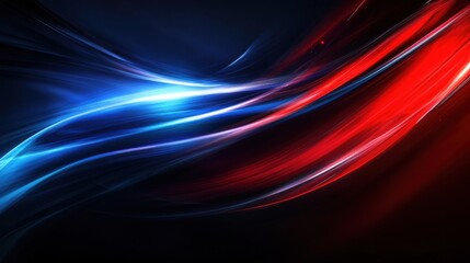 Fototapeta premium Diagonal red and blue streaks on a dark background representing futuristic energy