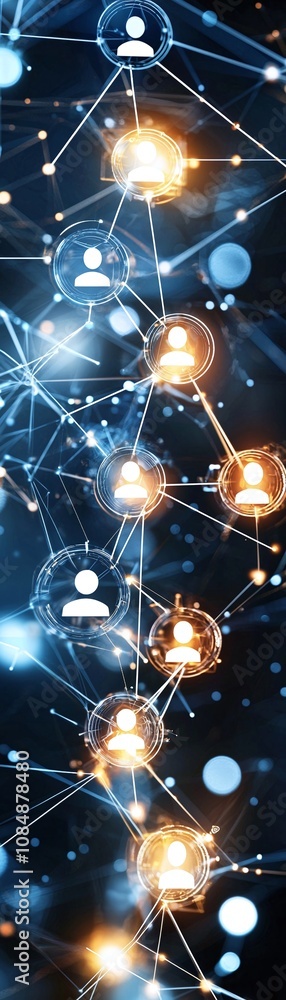 Poster global network connection abstract background.