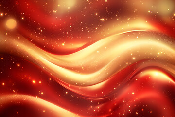 Obraz premium Abstract Flowing Red and Black Fabric with Smooth, Glossy Texture