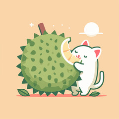 durian fruit illustration