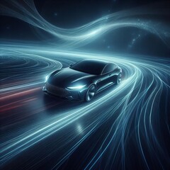 Obraz premium Gravitational Wake Subtle wispy trails like the echoes of gravit