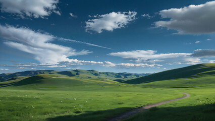 Obraz premium landscape with mountains and clouds
