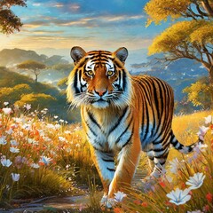 tiger in the jungle