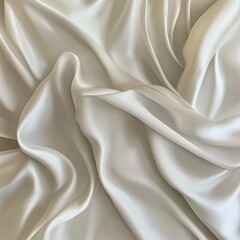 Fototapeta premium Elegant Close-Up of Soft White Fabric Texture