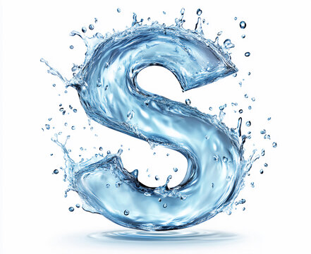 The letter S is made out of water