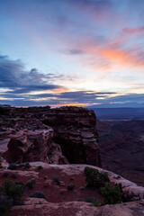 Mesmerizing Utah Sunset Over Arid Canyon Landscape