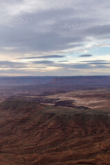 Majestic Utah Landscape with Expansive Canyon Views at Dusk