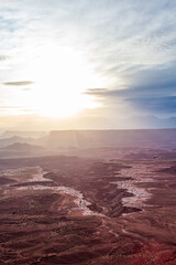 Majestic Sunrise Over Utah's Dramatic Desert Landscape