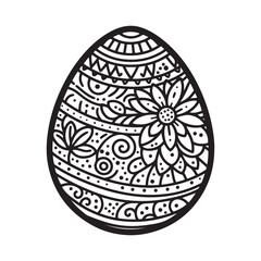 Black and white easter egg