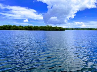 clouds over the lake