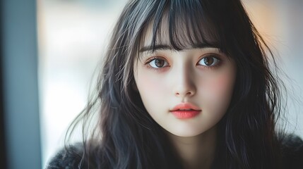 Fototapeta premium 見つめる日本人女性