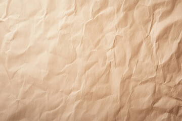 Obraz premium Crumpled vintage parchment paper texture with warm tones and depth. This background adds rustic and artistic touch to various design projects, enhancing visual appeal