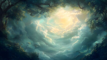 Obraz premium blue sky with clouds