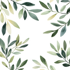 modern 2D doodle cartoon flower concept with open space for text, featuring whimsical floral and leafy elements on crisp white backgrounds.