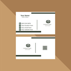 Naklejka premium Modern business card design template