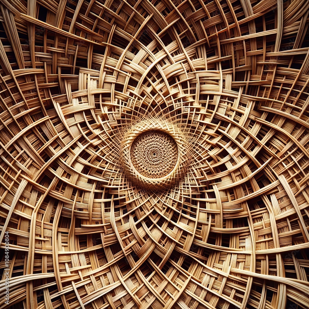 Aufkleber basket weave macro capture the intricate weave of a basket using