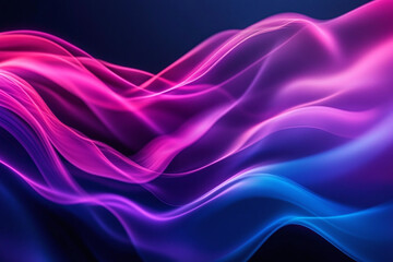 Obraz premium Colorful Light Trails with Glowing Neon Waves and Vibrant Energy Flow