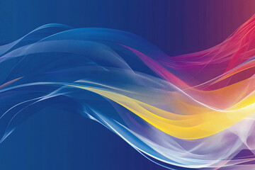 Fototapeta premium Colorful Light Trails with Glowing Neon Waves and Vibrant Energy Flow