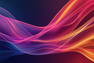 Colorful Light Trails with Glowing Neon Waves and Vibrant Energy Flow