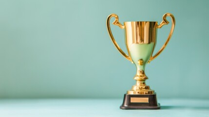 Fototapeta premium An inspirational image symbolizing success like a trophy, Trophy scene, Minimalist style