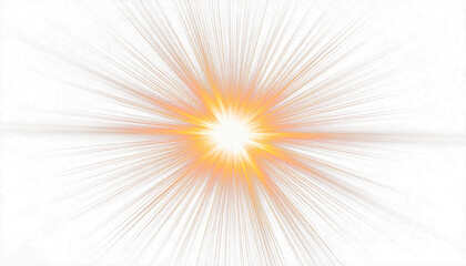 Fototapeta premium Sunlight Beam Sunburst, Light Transition, light Beam Effects on White Background